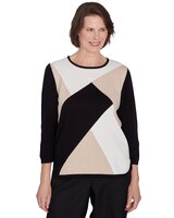 Alfred Dunner® Classics Colorblock Beaded Top thumbnail number 1