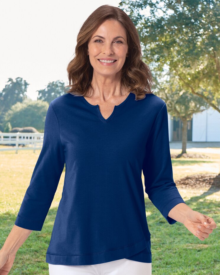 Prima™ Cotton Tulip-Hem Tee image number 1
