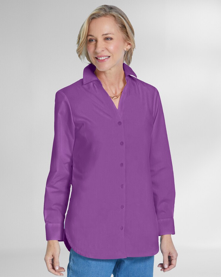 Foxcroft® Non-Iron Side-Button Tunic image number 1