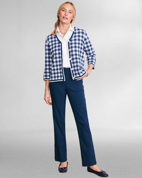 Bayside Cotton Gingham Check Cardigan 