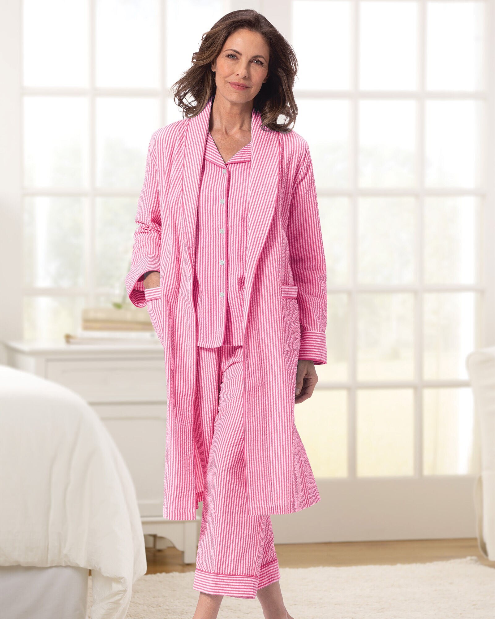 Seersucker hot sale dressing gown