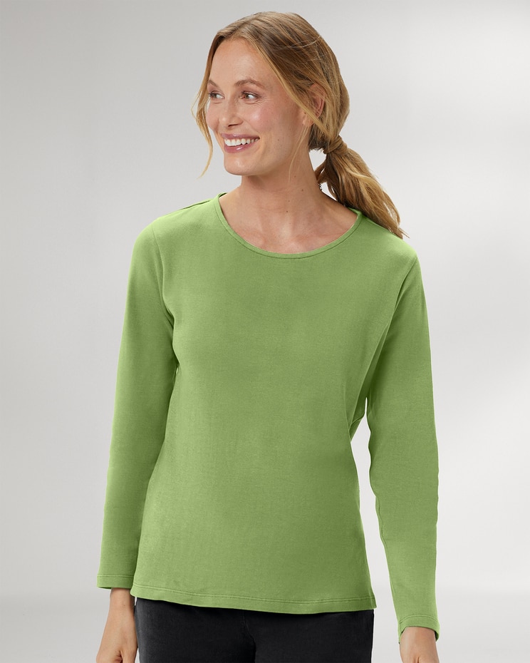 Essential Cotton Solid Jewelneck Tee image number 1