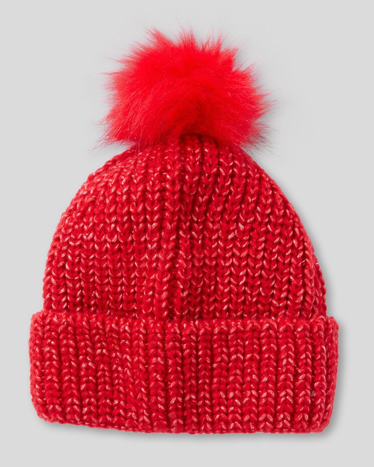 Shimmery Knit Pom-Pom Hat image number 1