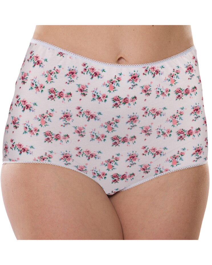100% Printed Cotton Full Coverage Panty, 6-Pack image number 2