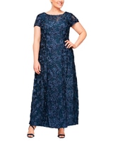Long Rosette A-Line Gown  thumbnail number 6