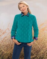 Cotton Wavy Cable Sweater thumbnail number 2