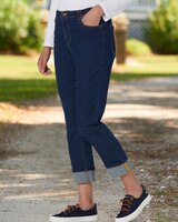 DreamFlex Denim Comfort-Waist Cuffed Jeans thumbnail number 4