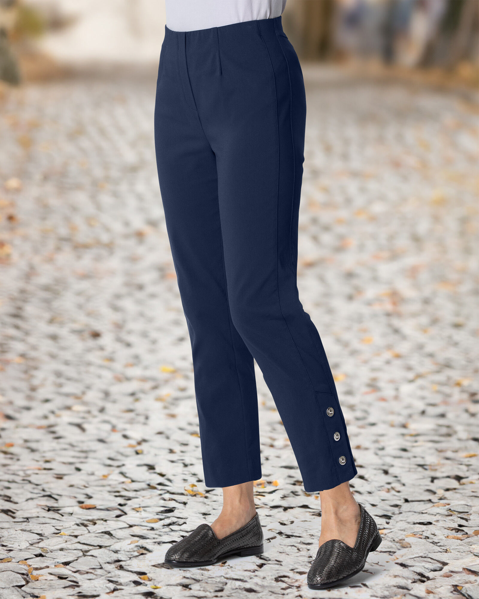 SlimSation Snap Hem Ankle Pants Appleseed s