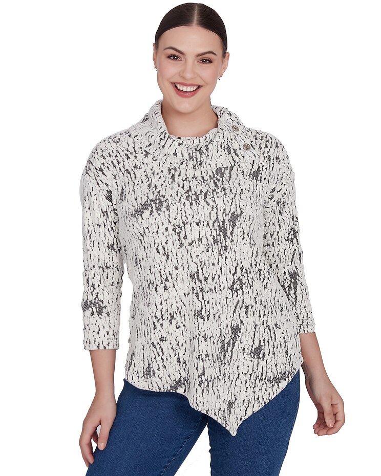 Ruby Rd® Must Haves Knit Faux Bois Top image number 1