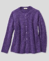 Luxe Bouclè Button-Front Cardigan thumbnail number 5