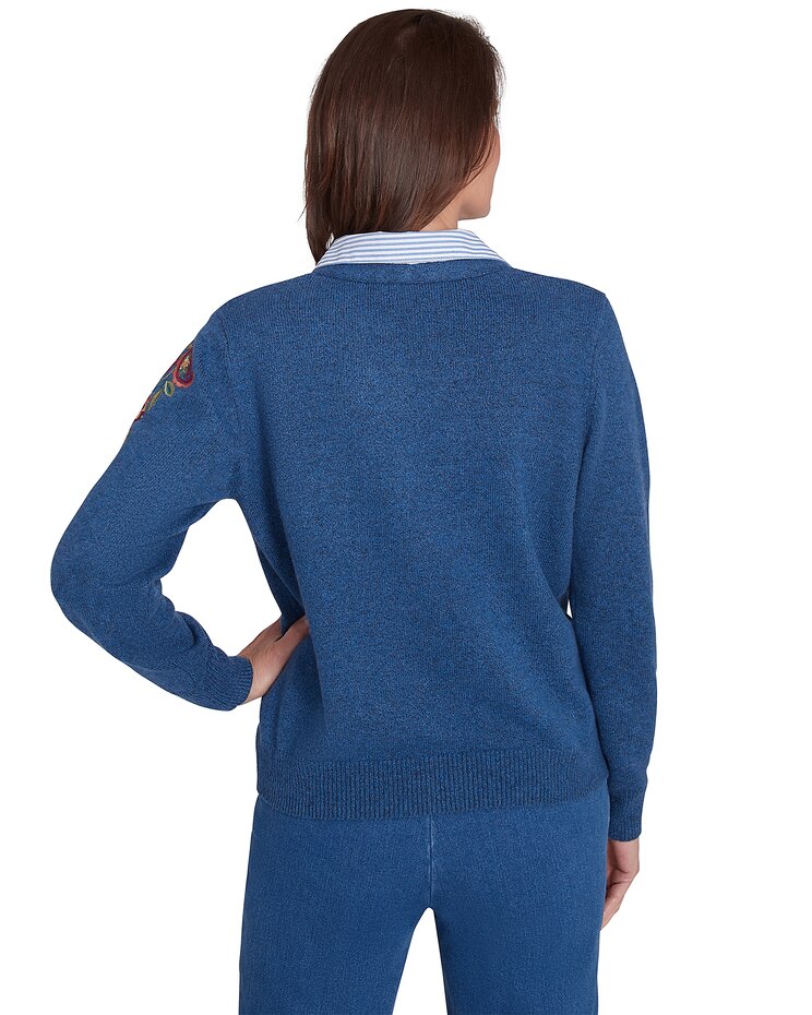 Alfred Dunner® Harvest Moon Paisley Floral Two in One Top image number 3