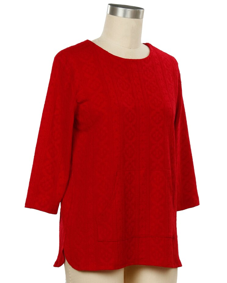 Links Cruising Along 3/4 Sleeve Solid Top image number 1