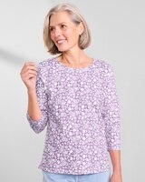 Prima™ Cotton Stenciled Floral Tee  thumbnail number 1