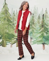 Ruffle-Trim Quilted Vest thumbnail number 2