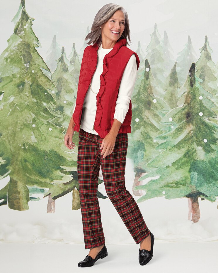 Ruffle-Trim Quilted Vest image number 2