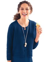 Mixed-Stitch Crochet Cardigan thumbnail number 1