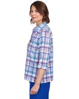 Alfred Dunner® Endearing Plaid Button Down Top thumbnail number 4