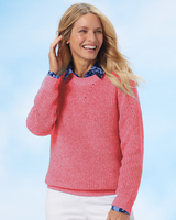 Shaker-Stitch Pullover Sweater thumbnail number 1