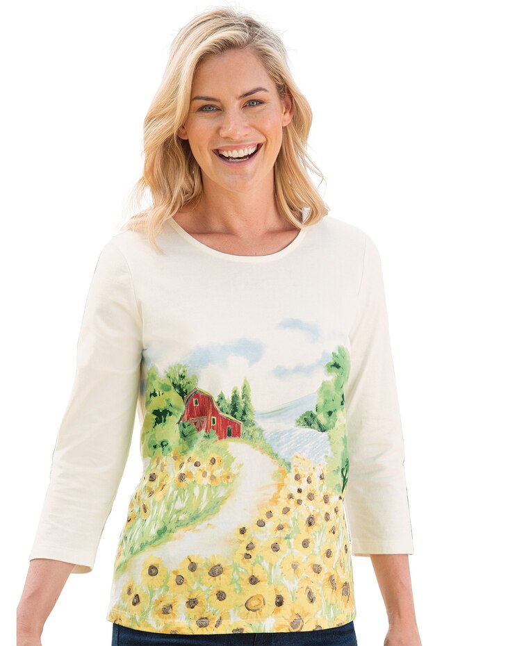 Limited Edition Sunflower Print Studio Tee image number 1
