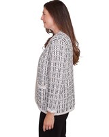Alfred Dunner® Romancing The Stone Textured Collared Knit Jacket thumbnail number 4