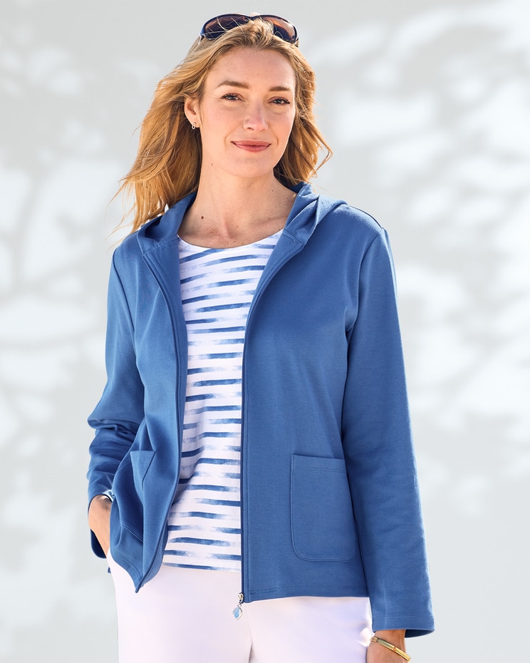 Everyday Knit Hooded Zip Cardigan  image number 1