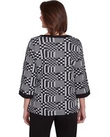 Alfred Dunner® Runway Ready Houndstooth Textured Top thumbnail number 2
