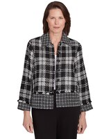 Alfred Dunner® Runway Ready Spliced Woven Jacket thumbnail number 1