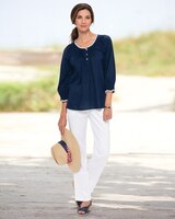 Smocked Cotton Popover thumbnail number 2