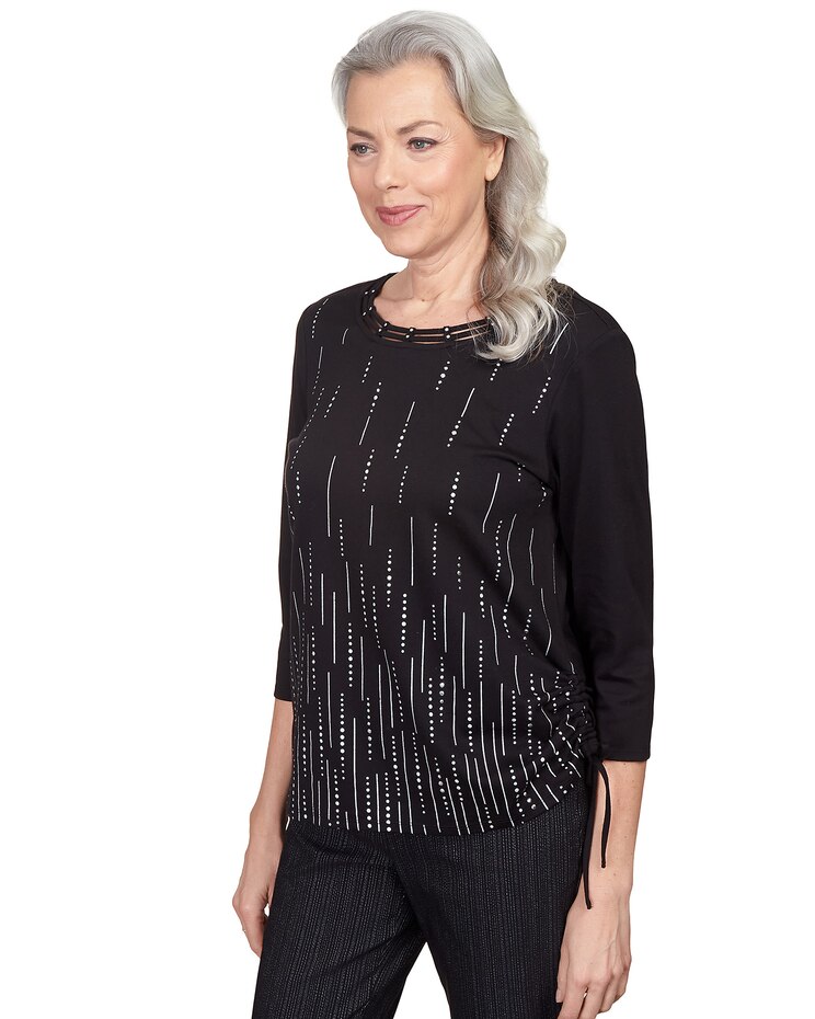 Alfred Dunner® World Traveler Metallic Vertical Foil Top image number 3