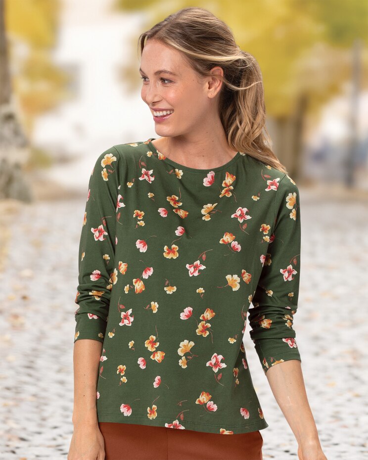 Prima™ Cotton Falling Flowers Tee image number 1