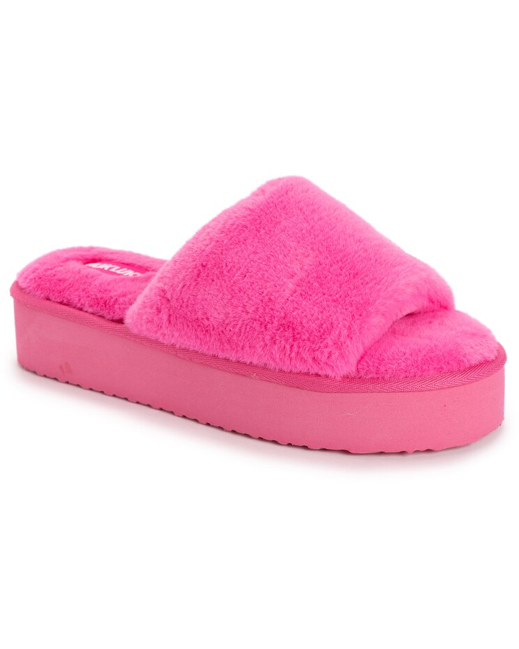MUK LUKS® Women's Platform Slide Slipper image number 1