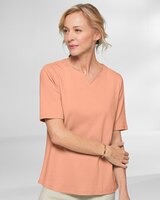 Coastal Cotton Elbow-Sleeve Notch-Neck thumbnail number 1