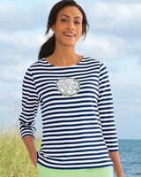 Simply Stripes Sand Dollar Tee thumbnail number 1