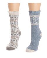 MUK LUKS® Womens Wool Socks 2Pr Pack thumbnail number 3