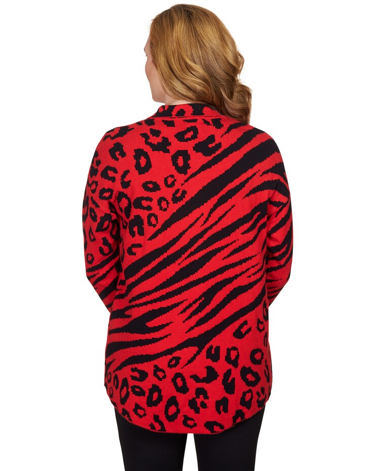 Ruby Rd® Animal Print Sweater Jacket image number 3