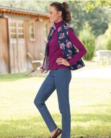 Limited-Edition Floral Plaid Reversible Quilted Vest thumbnail number 2