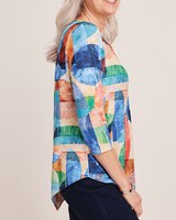 Alfred Dunner® Moody Blues Geometric Stained Glass Top thumbnail number 3