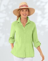 Crinkled Cotton Solid Shirt thumbnail number 1