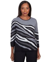 Alfred Dunner® Classics Animal Jacquard Beaded Top thumbnail number 1
