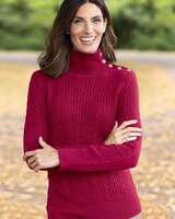 Iconic Cable Side-Button Mockneck thumbnail number 1
