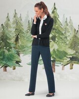 Black Watch Plaid Pull-On Pants thumbnail number 2