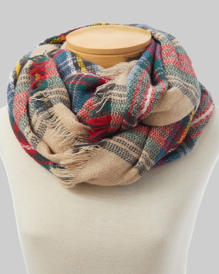Plaid Infinity Scarf image number 1
