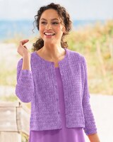 Mixed-Stitch Crochet Cardigan thumbnail number 1