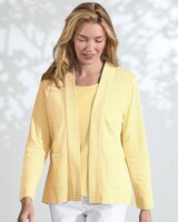Coastal Cotton Striped Cardigan  thumbnail number 1
