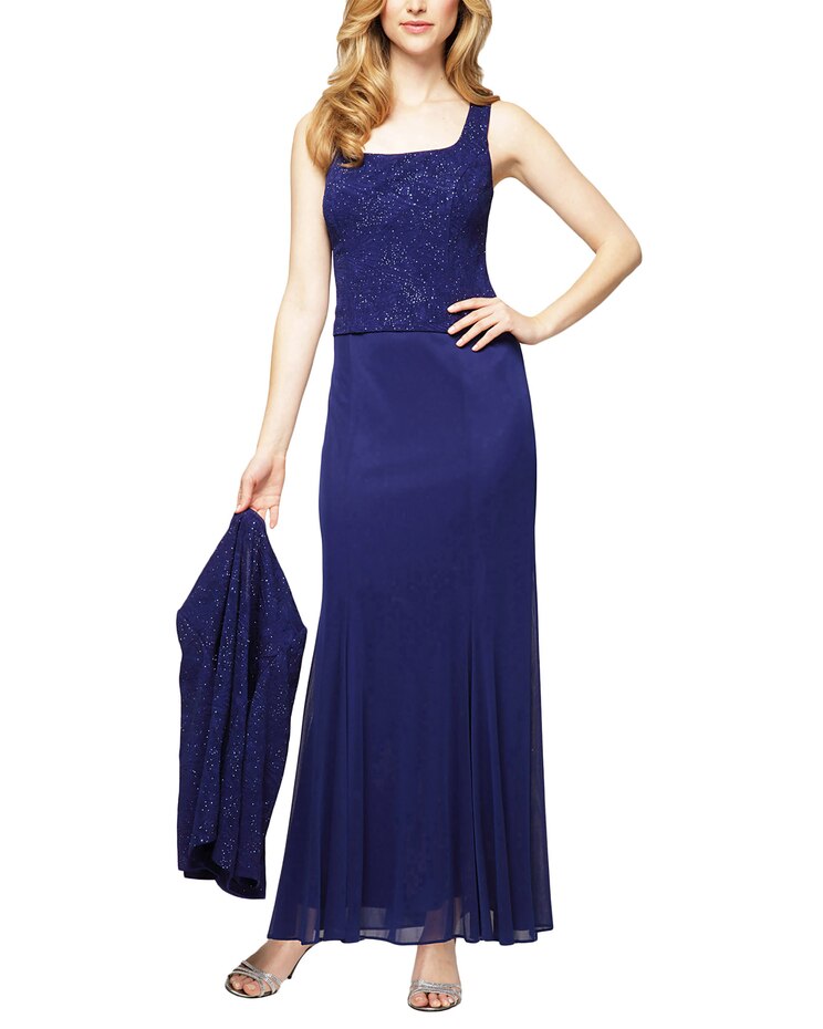 Long Jacket Dress with Single Button Closure image number 2