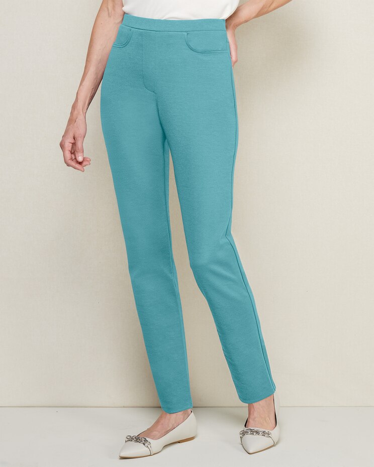 Everyday Slim-Leg Ponte Knit Pull-on Pants image number 1