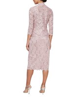 S.L. Fashions Two Piece T-Length Sequined Lace Jacket Dress thumbnail number 2