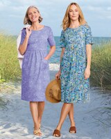 Boardwalk Knit Tropical-Print Weekend Dress  thumbnail number 2