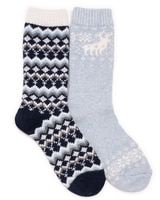MUK LUKS® Womens Wool Socks 2Pr Pack thumbnail number 1