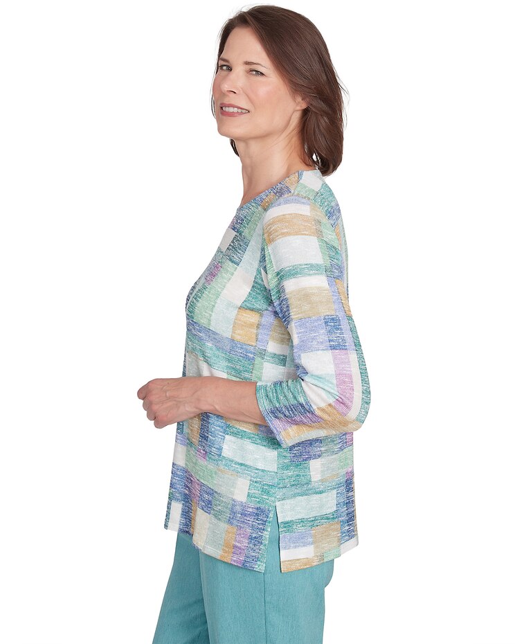 Alfred Dunner® Lake Victoria Classic Colorblock Top image number 4